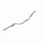 MagnaFlow 24008 hm grade direct-fit catalytic converter, rear view of the turntable spin