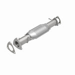 MagnaFlow 93484 hm grade direct-fit catalytic converter, rear view of the turntable spin