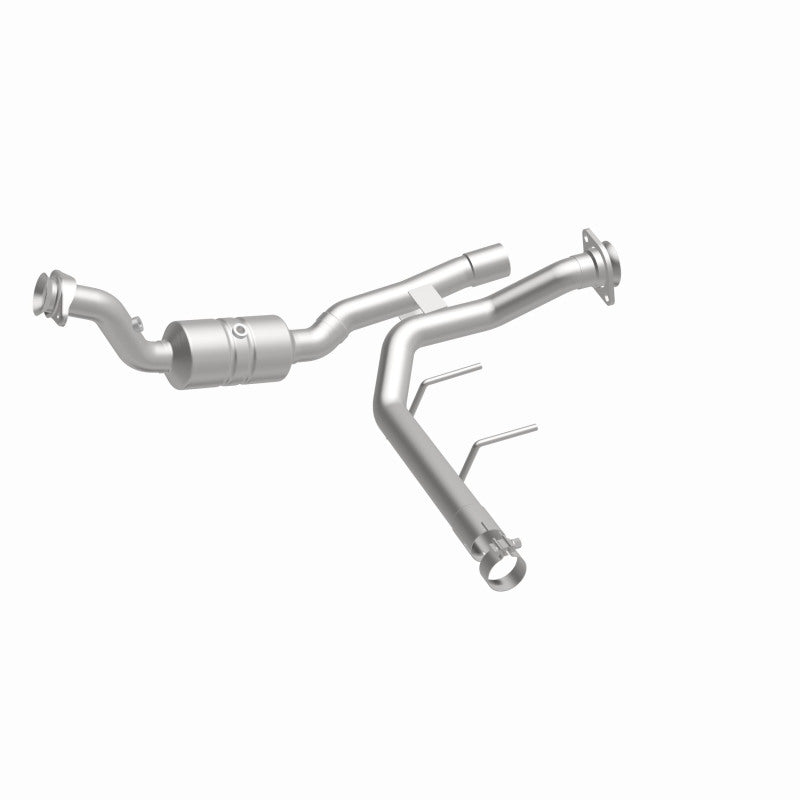 MagnaFlow 52592 oem grade direct-fit catalytic converter, front three-quarter view of the turntable spin