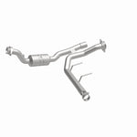MagnaFlow 52592 oem grade direct-fit catalytic converter, front three-quarter view of the turntable spin