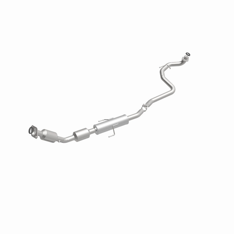 MagnaFlow 52581 oem grade direct-fit catalytic converter, front three-quarter view of the turntable spin