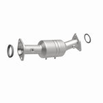 MagnaFlow 52222 oem grade direct-fit catalytic converter, front three-quarter view of the turntable spin