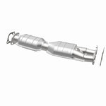 MagnaFlow 23386 epa direct-fit catalytic converter, opposite rear three-quarter view of the turntable spin