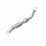 MagnaFlow 447266 carb direct-fit catalytic converter, rear view of the turntable spin