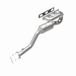 MagnaFlow 452465 carb manifold converter, rear view of the turntable spin