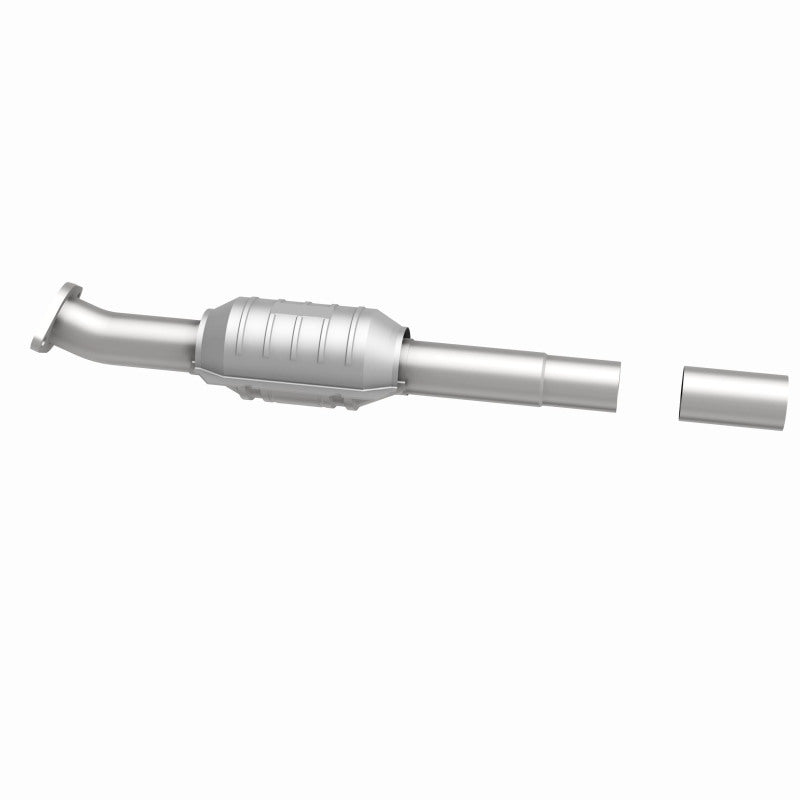 MagnaFlow 49034 oem grade direct-fit catalytic converter, side view of the turntable spin