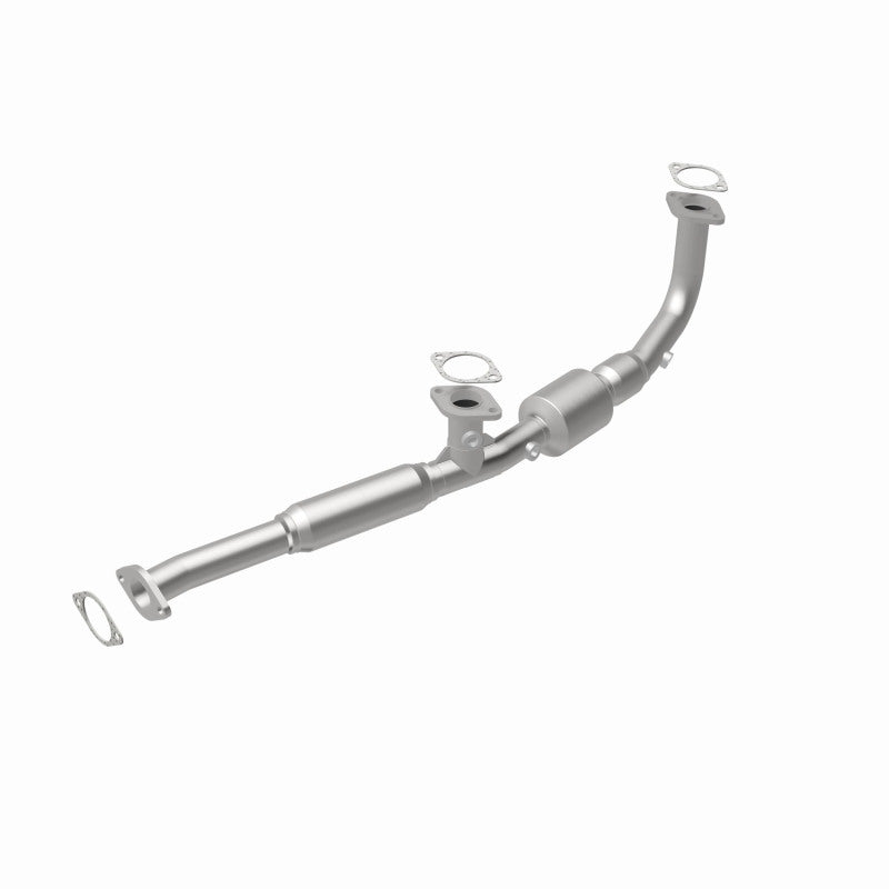 MagnaFlow 444302 carb direct-fit catalytic converter, rear view of the turntable spin