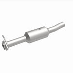 MagnaFlow 280434 oem grade direct-fit catalytic converter, front three-quarter view of the turntable spin