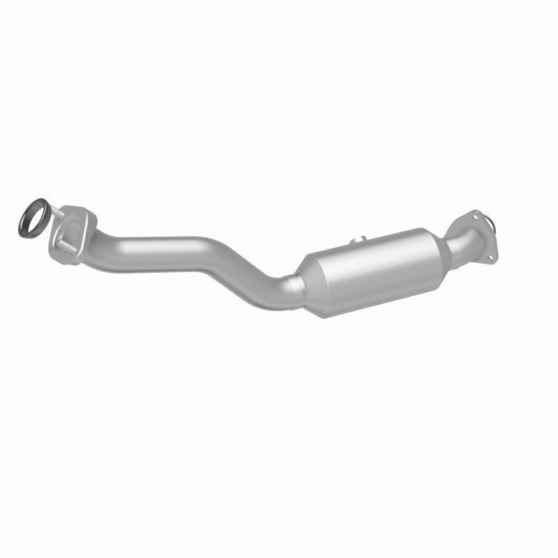 MagnaFlow 5461767 carb direct-fit catalytic converter, rear three-quarter view of the turntable spin