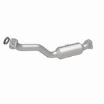 MagnaFlow 5461767 carb direct-fit catalytic converter, rear three-quarter view of the turntable spin