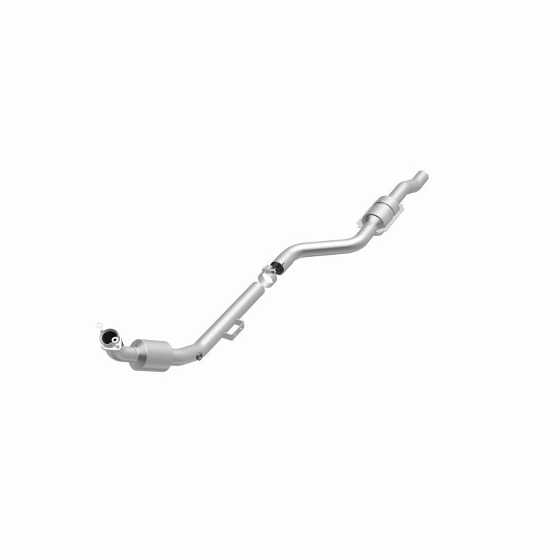 MagnaFlow 454040 carb direct-fit catalytic converter, opposite front three-quarter view of the turntable spin