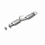 MagnaFlow 333313 carb direct-fit catalytic converter, rear view of the turntable spin