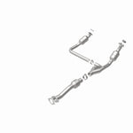 MagnaFlow 52134 oem grade direct-fit catalytic converter, rear view of the turntable spin