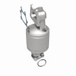 MagnaFlow 5531333 carb manifold converter, rear three-quarter view of the turntable spin