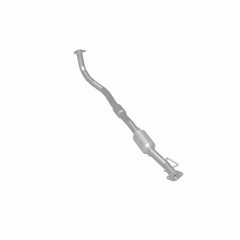 MagnaFlow 52121 oem grade direct-fit catalytic converter, rear three-quarter view of the turntable spin