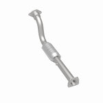 MagnaFlow 23521 hm grade direct-fit catalytic converter, rear three-quarter view of the turntable spin