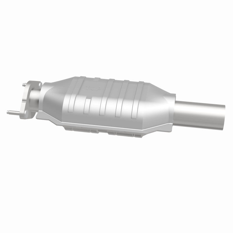 MagnaFlow 49981 oem grade direct-fit catalytic converter, side view of the turntable spin