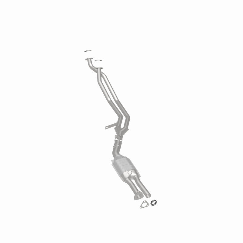 MagnaFlow 23559 epa direct-fit catalytic converter, rear three-quarter view of the turntable spin