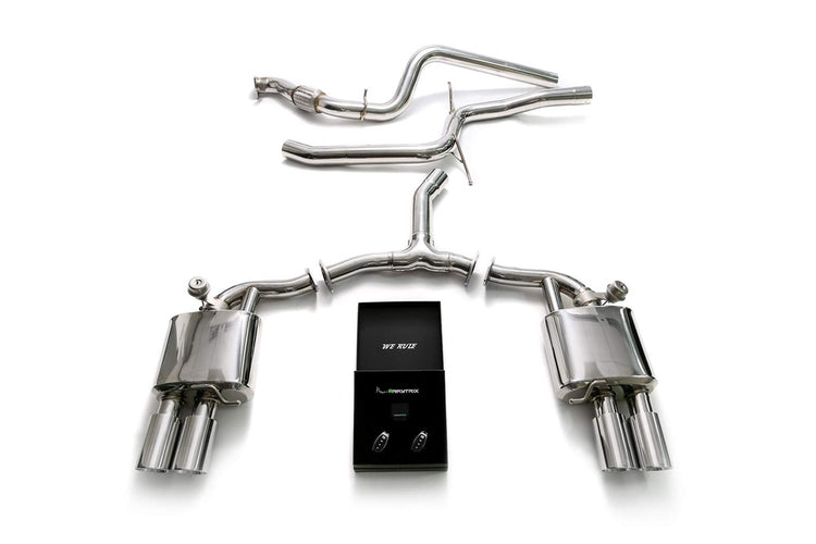ARMYTRIX Stainless Steel Valvetronic Catback Exhaust System Quad Chrome Tips For Audi A5 | A5 Sportback 2.0 TFSI B9 2016-2021