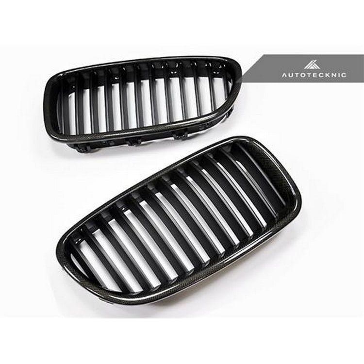 AutoTecknic Aero Carbon Fiber Dual Slats Front Grilles For BMW F11 5 Series - AutoTalent