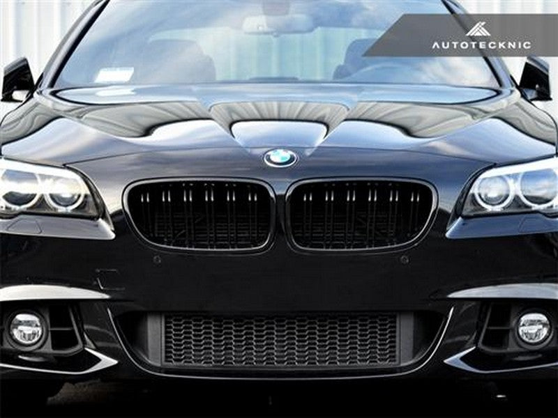 AutoTecknic Aero Glazing Black Dual-slats Front Grilles For BMW 550i - AutoTalent