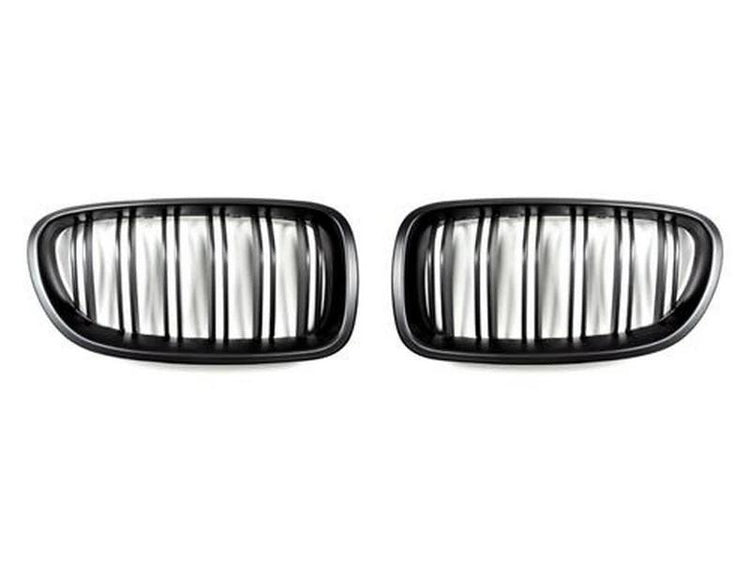 AutoTecknic Aero Stealth Black Dual-slats Front Grilles For BMW 520i - AutoTalent