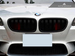 AutoTecknic Aero Stealth Black Dual-slats Front Grilles For BMW F10 528i - AutoTalent