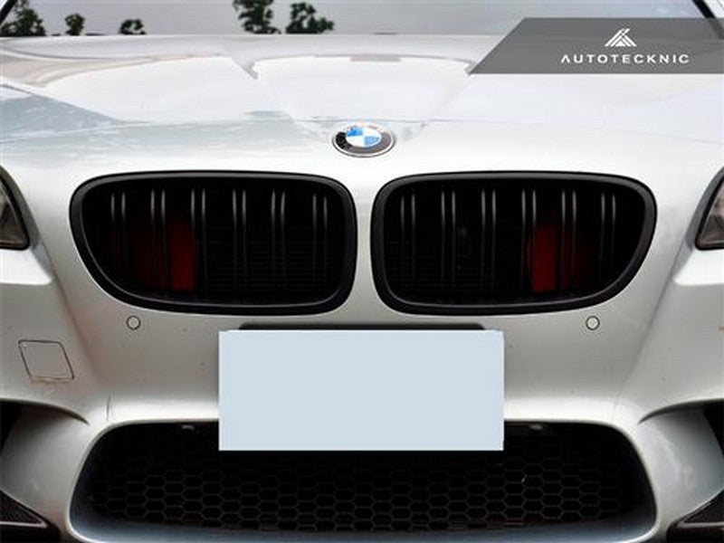 AutoTecknic Aero Stealth Black Dual-slats Front Grilles For BMW F10 550i - AutoTalent