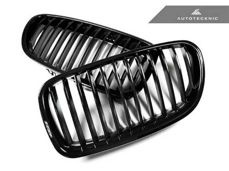 AutoTecknic Aero Glazing Black Front Grilles For BMW 550i - AutoTalent