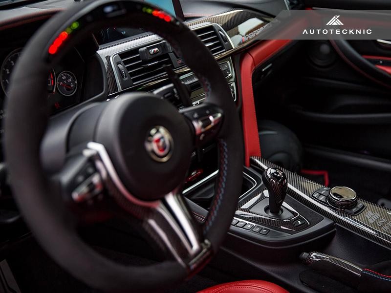 AutoTecknic Interior Alcantara Shift Console Trim For BMW  M4 - AutoTalent