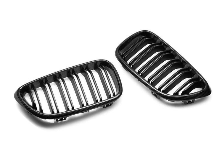 AutoTecknic Aero Dual Slats Carbon Fiber Front Grilles For BMW F22 220i - AutoTalent