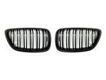 AutoTecknic Aero Dual Slats Stealth Black Front Grilles For BMW F22 230i - AutoTalent