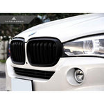 AutoTecknic Stealth Black Dual-Slats Front Grilles For BMW F86 X6M - AutoTalent