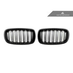 AutoTecknic Stealth Black Dual Slats Front Grilles For BMW F16 X6 M - AutoTalent