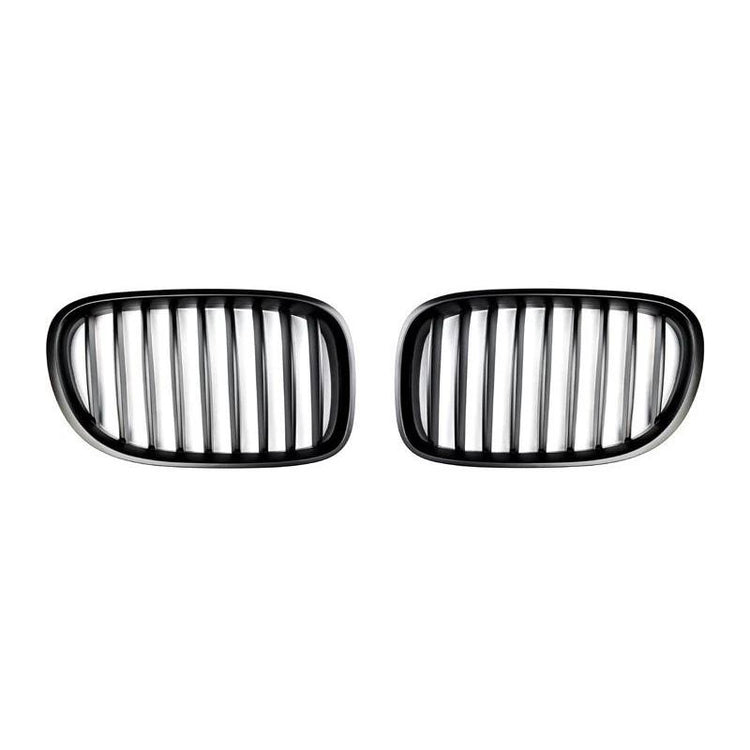 AutoTecknic Aero Replacement Stealth Black Front Grilles For BMW F01,F02 730i - AutoTalent