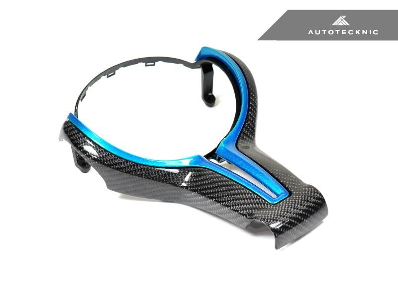Autotecknic Interior Blue Steering Wheel Trim For BMW F10 M5- AutoTalent