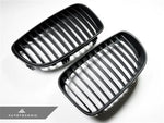 AutoTecknic Aero Stealth Black Front Grilles For BMW 135i - AutoTalent