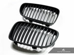 AutoTecknic Aero Stealth Black Front Grilles For BMW E82 1M - AutoTalent