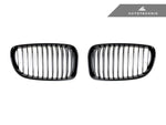 AutoTecknic Aero Glazing Black Front Grilles For BMW E82 135i - AutoTalent