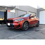 AutoTecknic Aero Replacement Glazing Black Front Grilles For BMW X2 - AutoTalent