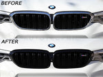 AutoTecknic Aero Black Front Grilles Surrounds For BMW M5 - AutoTalent