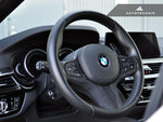 AutoTecknic Interior Alcantara Steering Wheel Trim For BMW X4 - AutoTalent
