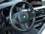 AutoTecknic Interior Carbon Alcantara Steering Wheel Trim For BMW 530i - AutoTalent