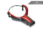 AutoTecknic Interior Outer Steering Wheel Trim Bright Red Inner Trim For BMW F83 M4 - AutoTalent