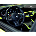 AutoTecknic Replacement Carbon Steering Wheel Top Cover | BMW G8X 2020-2022
