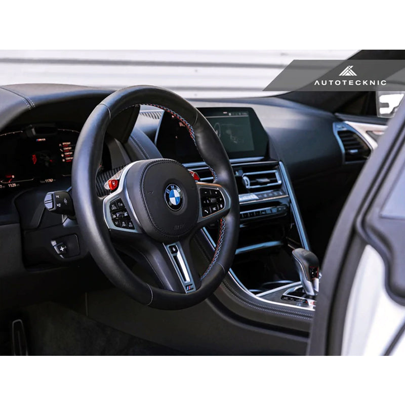 AutoTecknic Replacement Carbon Steering Wheel Top Cover | BMW G8X 2020-2022