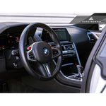 AutoTecknic Replacement Carbon Steering Wheel Top Cover | BMW G8X 2020-2022