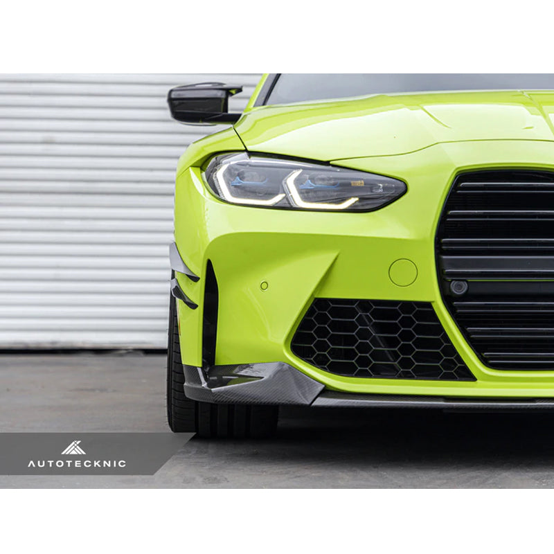 AutoTecknic Front Bumper Dry Carbon Canard Set BMW G8X M3/M4 2020-2022
