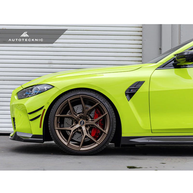 AutoTecknic Front Bumper Dry Carbon Canard Set BMW G8X M3/M4 2020-2022