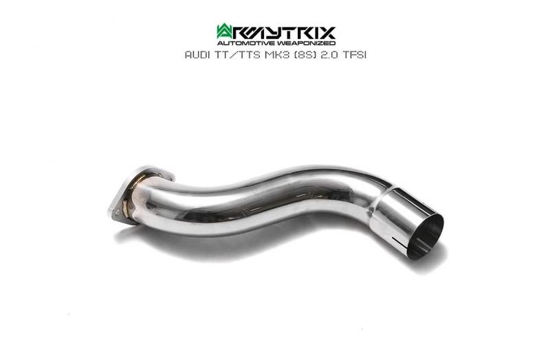 ARMYTRIX Stainless Steel Valvetronic Catback Exhaust System Quad Gold Tips For Audi TTS Quattro MK3 8S 2.0 TFSI 2015-2021